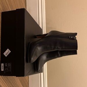 Coach Black Leather Heeled Boots